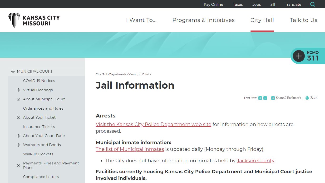 Jail Information | KCMO.gov - City of Kansas City, MO