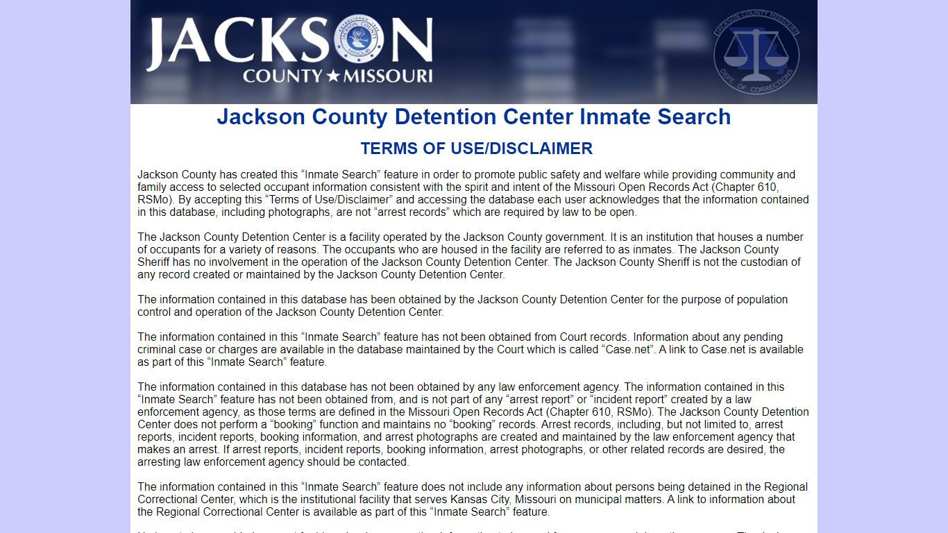 Jackson County Detention Center Inmate Search