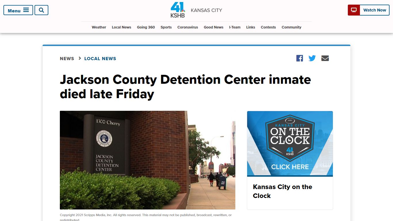 Jackson County Jail inmate died late Friday